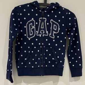 GAP Kids Dark Blue Polka Dot Hoodie